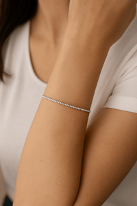 2ct Lab Diamond Tennis Bracelet D/VVS Quality Set in 18k White Gold - After Diamonds