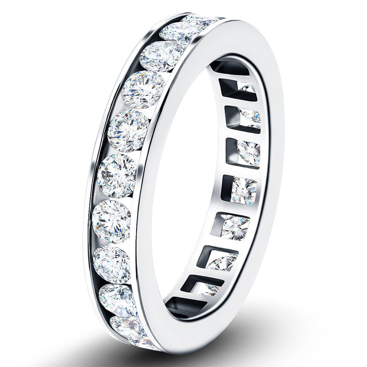 2.00ct Channel Set Lab Diamond Full Eternity Ring D/VVS in Platinum
