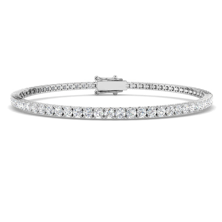 3ct Lab Diamond Tennis Bracelet D/VVS Quality Set in 925 Silver
