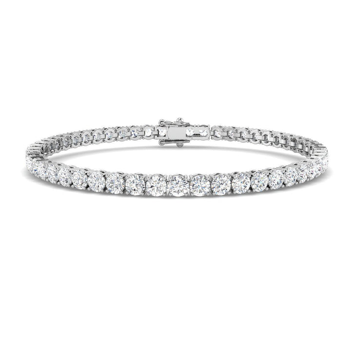 8ct Lab Diamond Tennis Bracelet D/VVS Quality Set in 18k White Gold