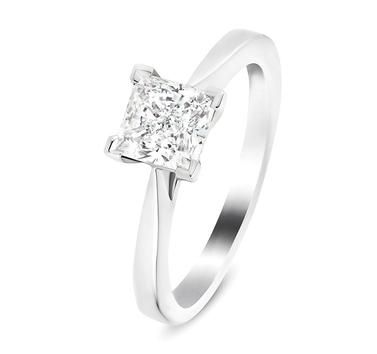 Grace Lab Princess Diamond Solitaire Engagement Ring 2.00ct D/VVS