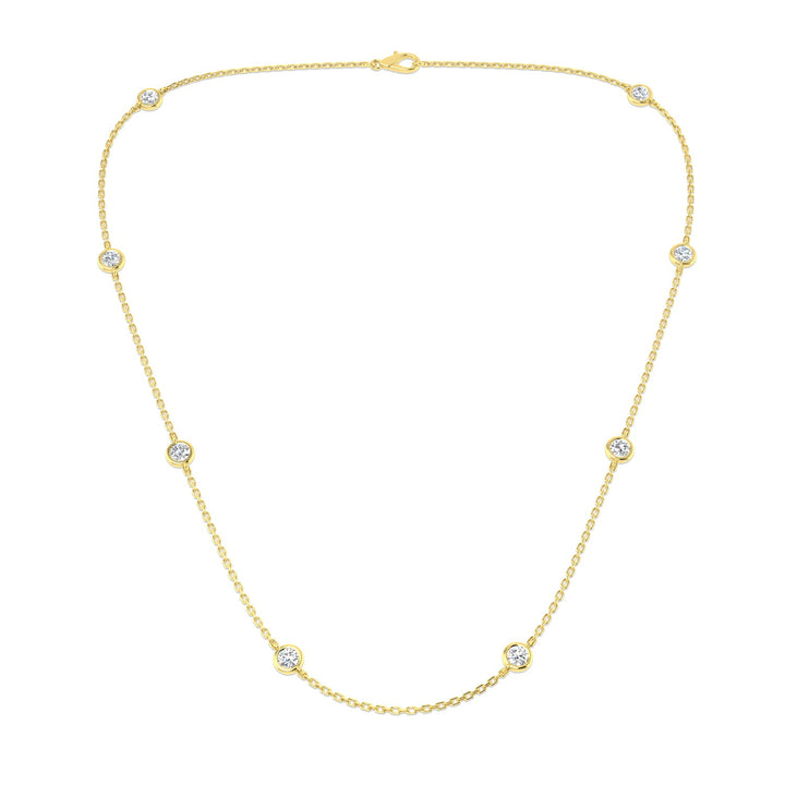 Lab Diamond Chain Necklace 0.32ct in 9k Yellow Gold 16