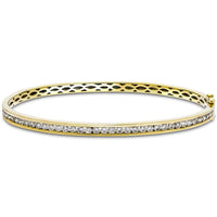 Lab Diamond Channel Set Bangle 1.50ct in G/VS 9k Yellow Gold - After Diamonds