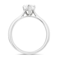 Lily Lab Pear Diamond Solitaire Engagement Ring 0.70ct G/VS Platinum - After Diamonds