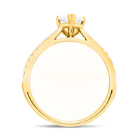 Lucy Lab Diamond Pear Engagement Ring 1.80ct G/VS 18k Yellow Gold - After Diamonds