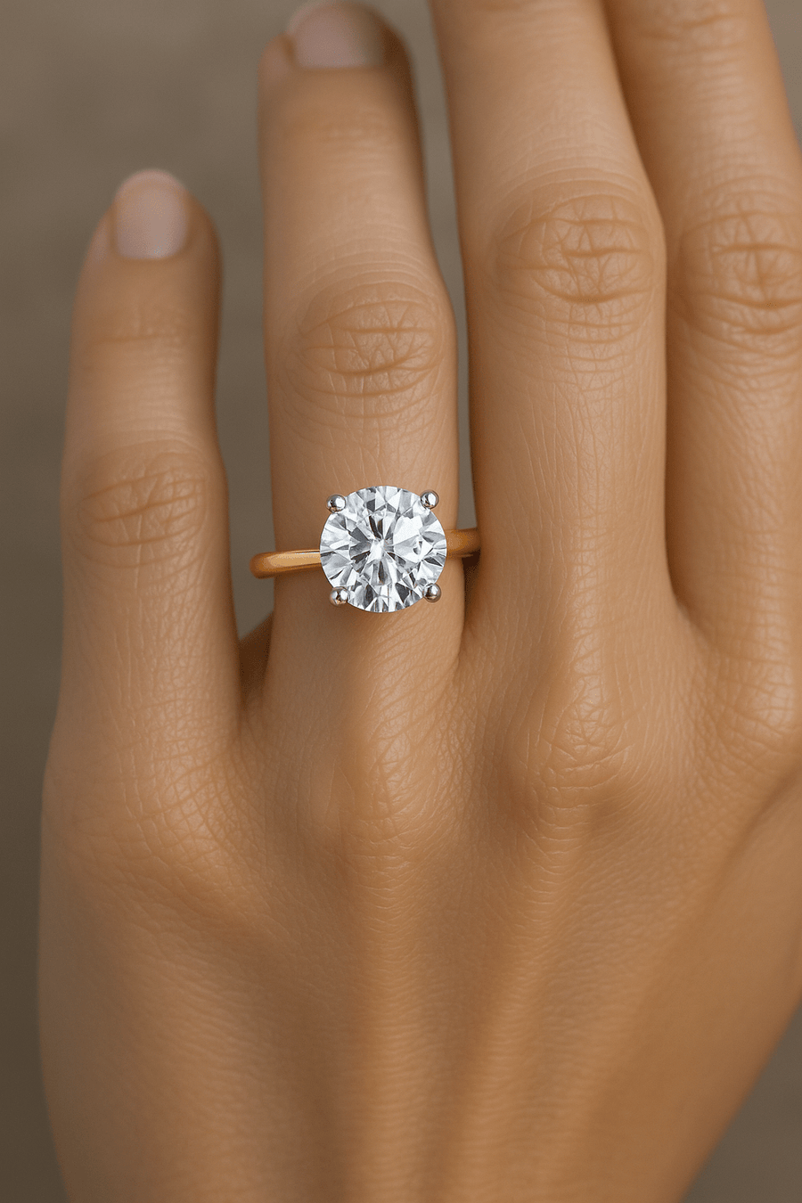 Ella Lab Diamond Solitaire Engagement Ring 1.50ct G/VS 18k Yellow Gold - After Diamonds