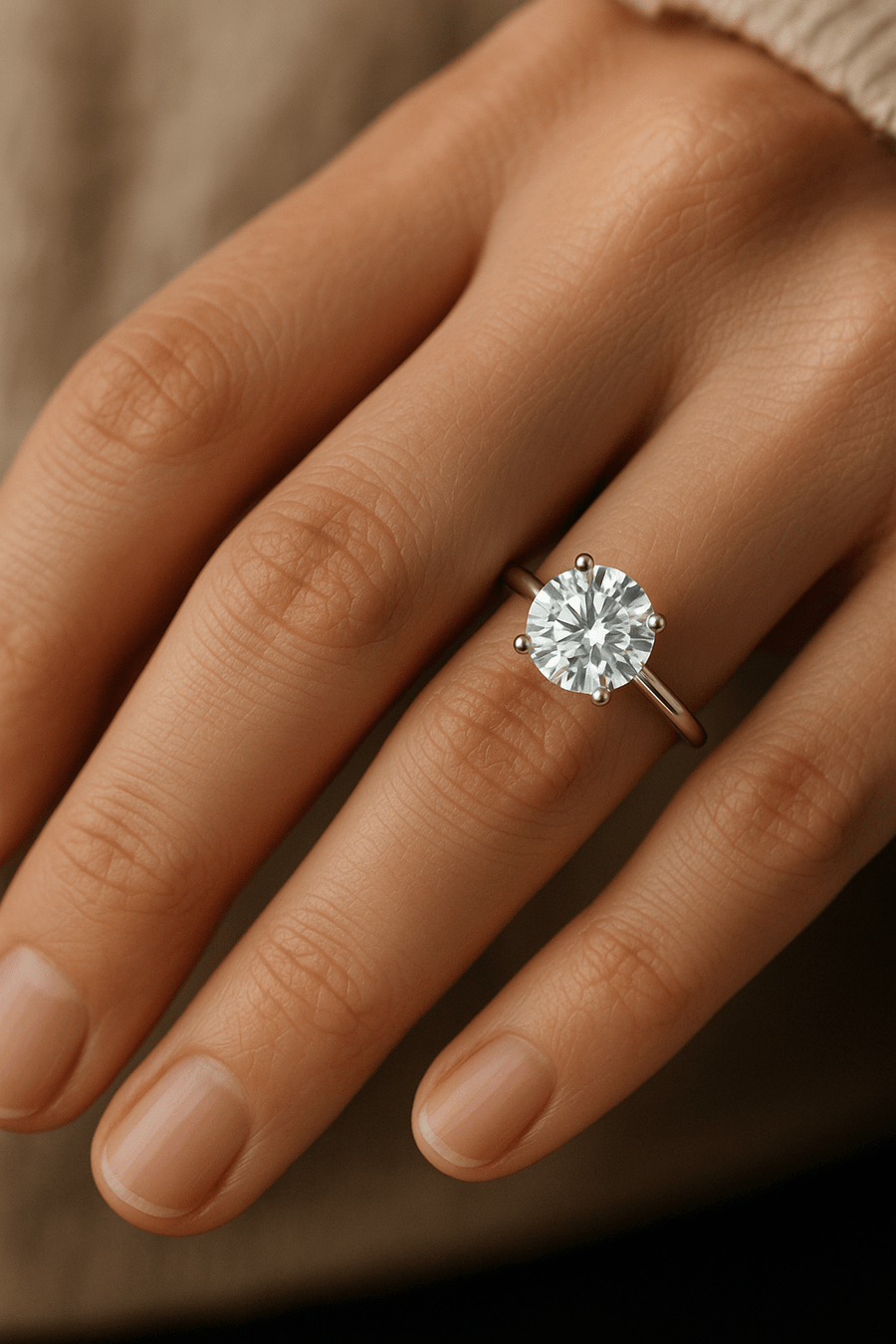 Ella Lab Diamond Solitaire Engagement Ring 1.50ct G/VS Platinum - After Diamonds
