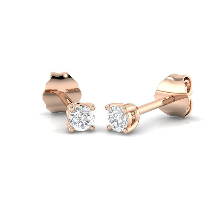Lab Diamond Stud Earrings 0.15ct G/VS in 9k Rose Gold