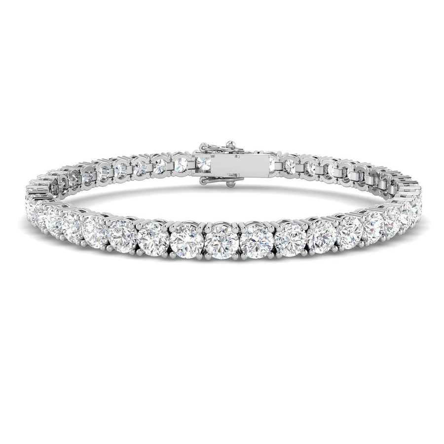 12ct Lab Diamond Tennis Bracelet G/VS Quality Set in 18k White Gold - After Diamonds