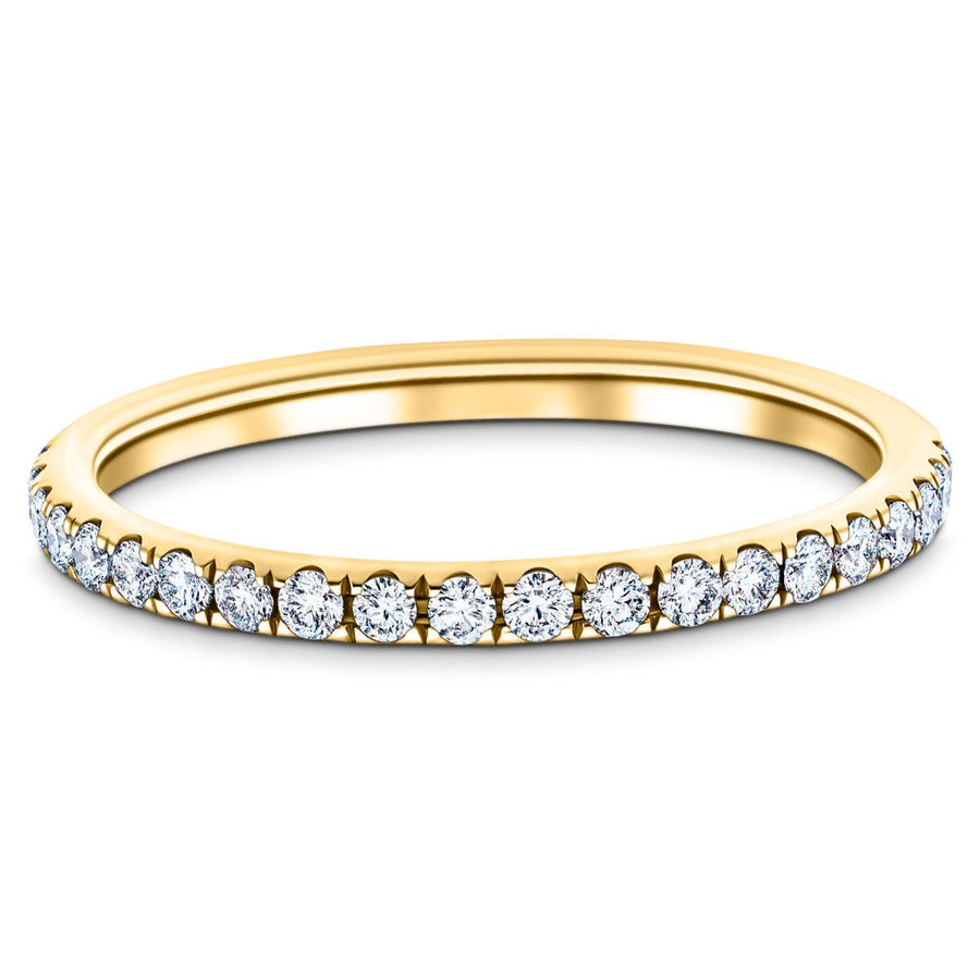 15 Stone Lab Diamond Half Eternity Ring 0.45ct G/VS in 9k Yellow Gold - After Diamonds