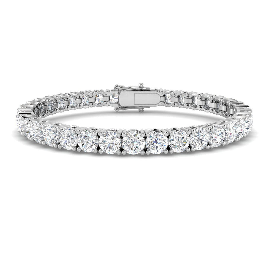 16ct Lab Diamond Tennis Bracelet G/VS Quality Set in 9k White Gold - After Diamonds