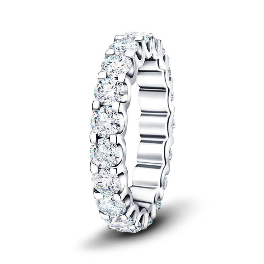 19 Stone Lab Diamond Full Eternity Ring 3.00ct G/VS in Platinum - After Diamonds