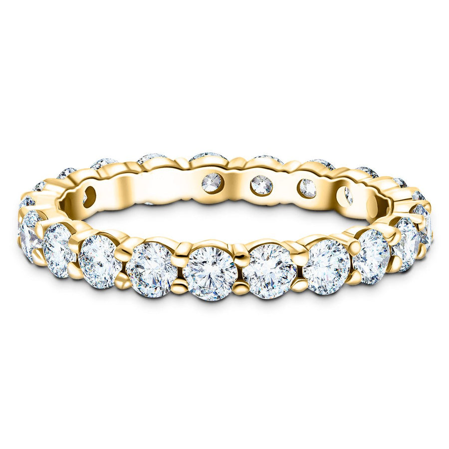 28 Stone Lab Diamond Full Eternity Ring 1.00ct G/VS in 18k Yellow Gold 2.0mm - After Diamonds