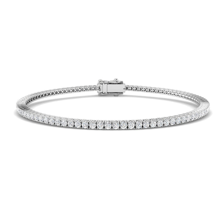2ct Lab Diamond Tennis Bracelet G/VS Quality Set in 925 Silver - After Diamonds