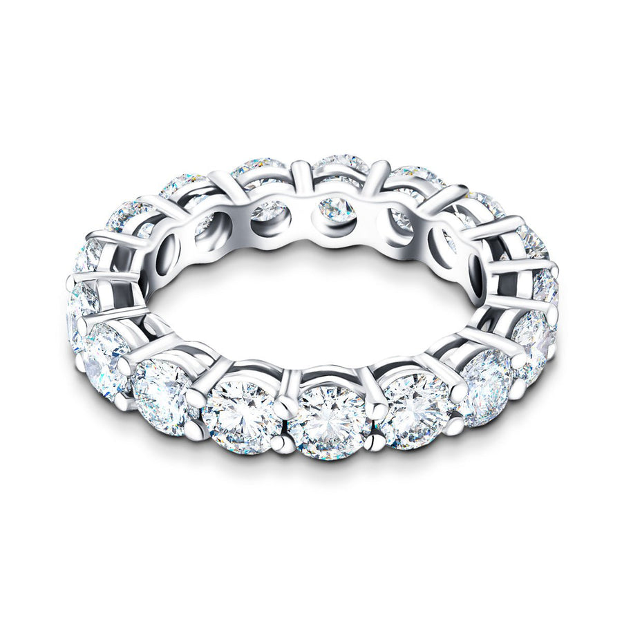4.50ct G/VS Lab Diamond Full Eternity Ring in Platinum - After Diamonds