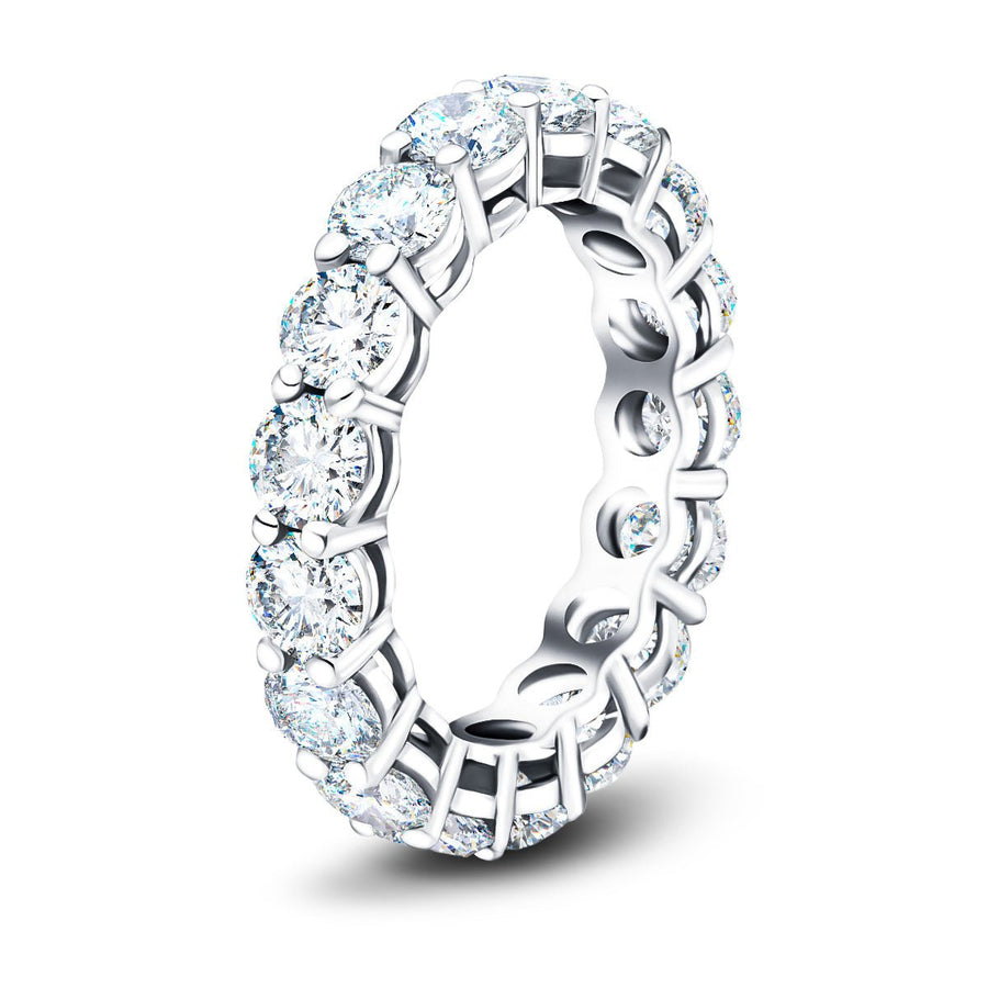 4.50ct G/VS Lab Diamond Full Eternity Ring in Platinum - After Diamonds