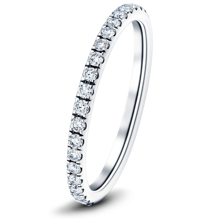 35 Stone Lab Diamond Full Eternity Ring 0.50ct D/VVS in 9k White Gold