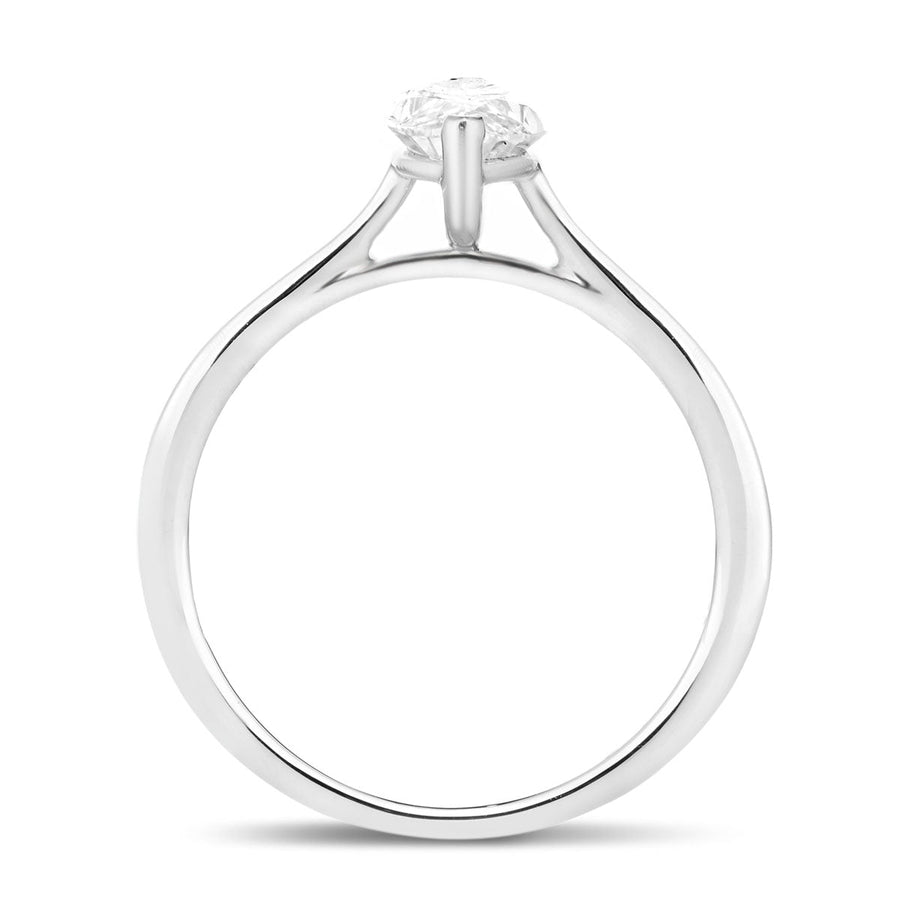 Ava Lab Marquise Diamond Solitaire Engagement Ring 0.50ct G/VS Platinum - After Diamonds