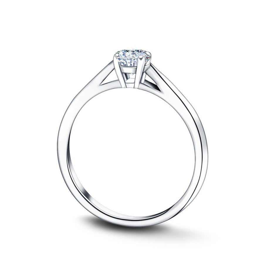 Ella Lab Diamond Solitaire Engagement Ring 0.50ct G/VS 9k White Gold - After Diamonds