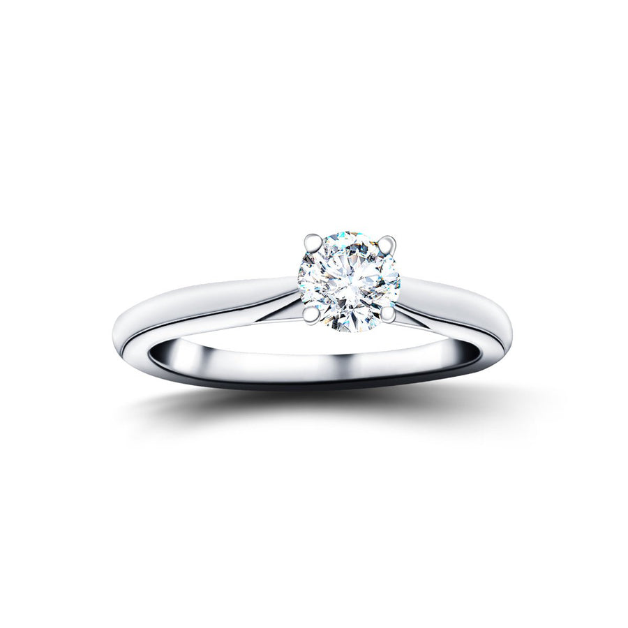 Ella Lab Diamond Solitaire Engagement Ring 0.50ct G/VS 9k White Gold - After Diamonds