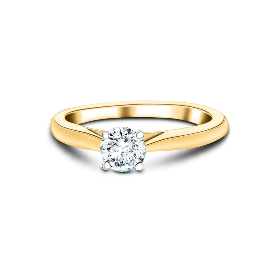Ella Lab Diamond Solitaire Engagement Ring 0.50ct G/VS 9k Yellow Gold - After Diamonds