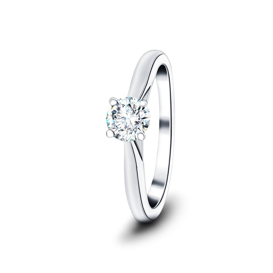 Ella Lab Diamond Solitaire Engagement Ring 0.50ct G/VS Platinum - After Diamonds