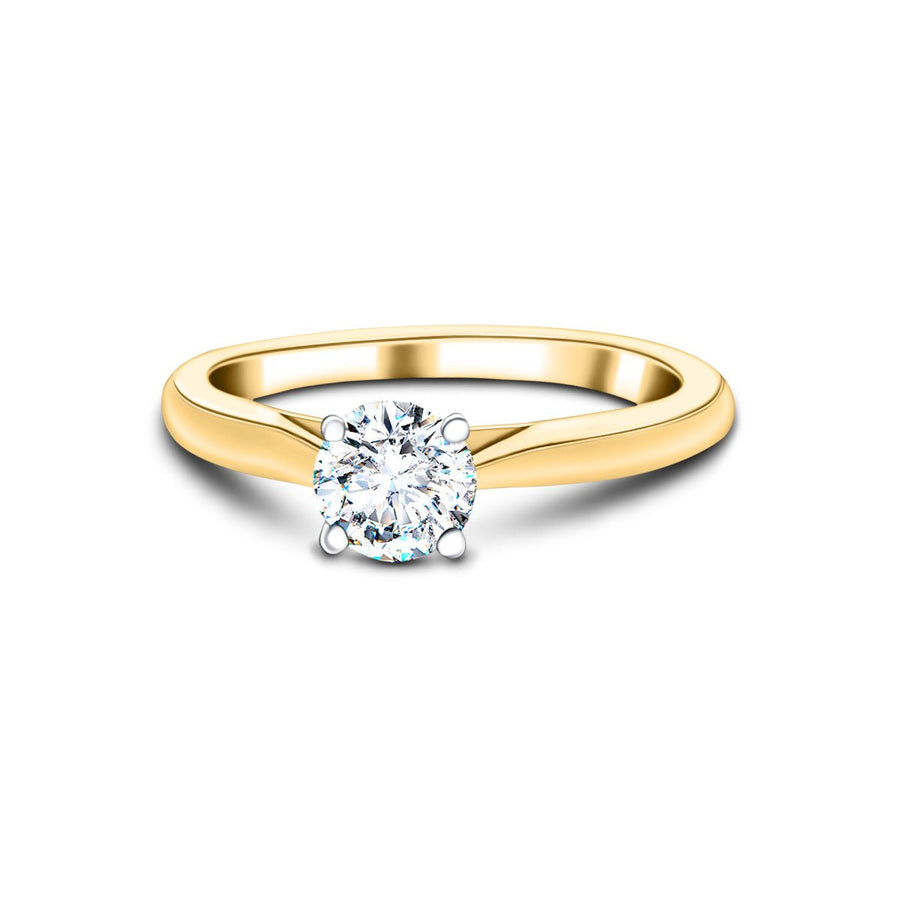 Ella Lab Diamond Solitaire Engagement Ring 1.00ct D/VVS 18k Yellow Gold - After Diamonds