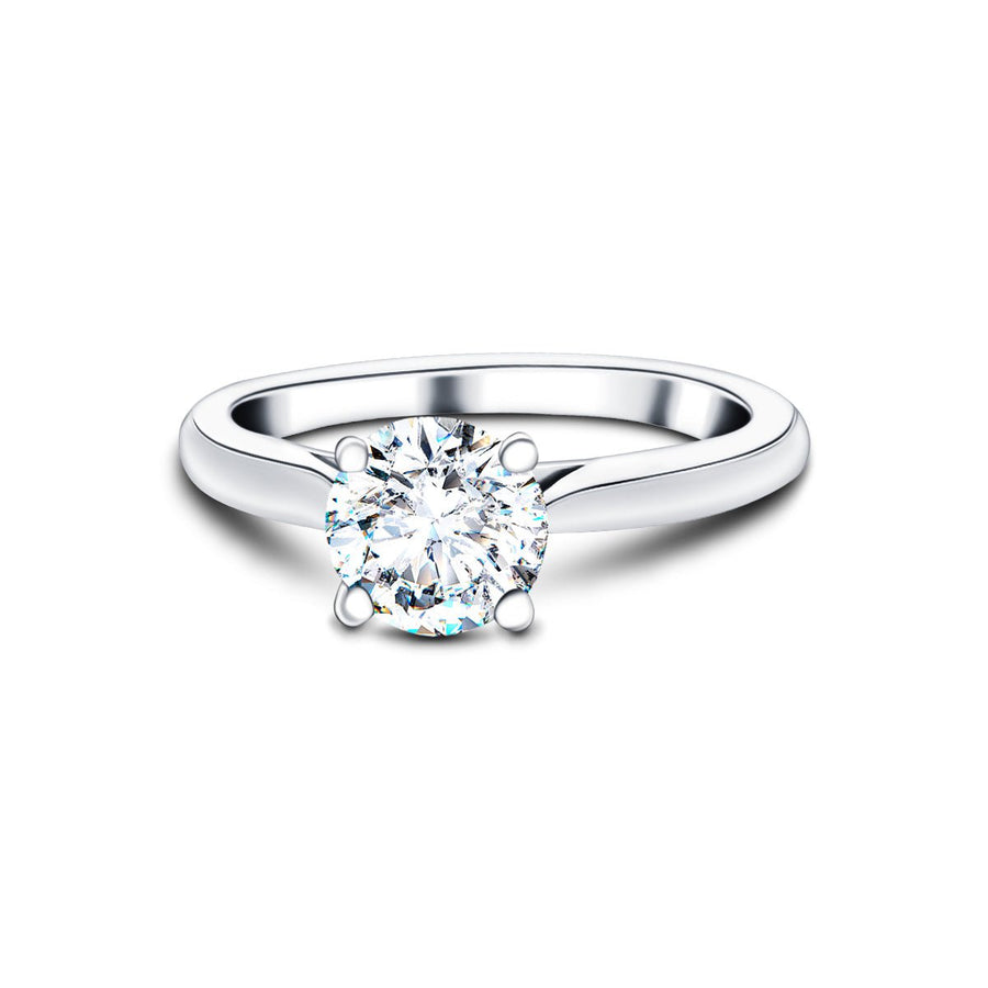 Ella Lab Diamond Solitaire Engagement Ring 3.00ct G/VS 18k White Gold - After Diamonds