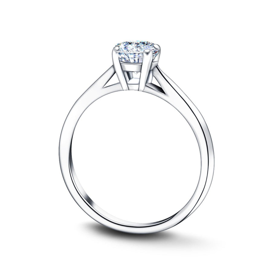 Ella Lab Diamond Solitaire Engagement Ring 3.00ct G/VS 18k White Gold - After Diamonds