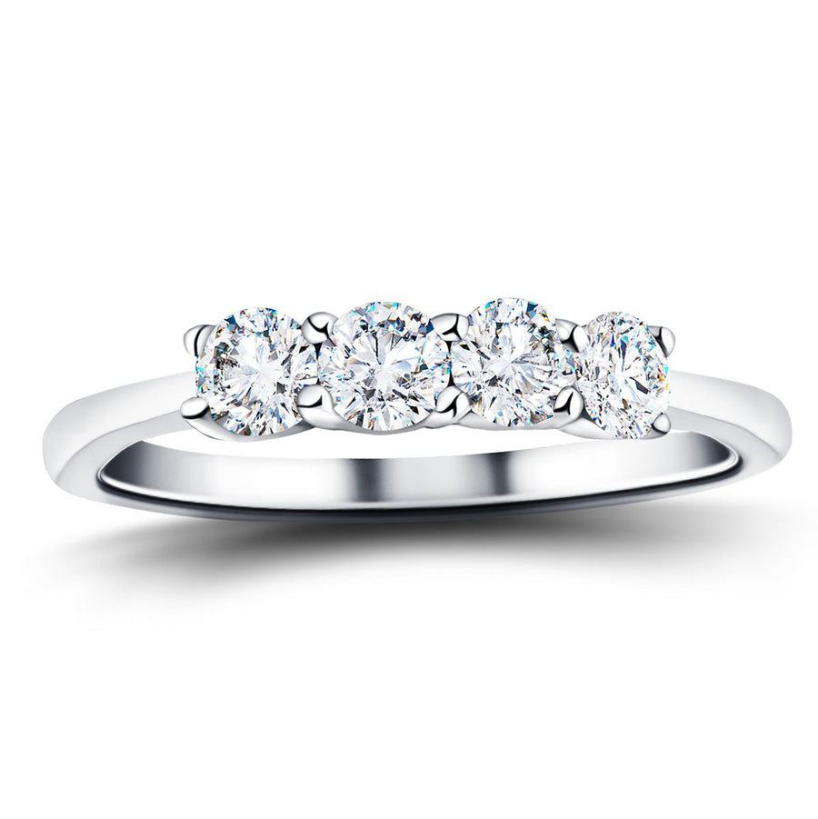 Four Stone Lab Diamond Eternity Ring 2.00ct G/VS in Platinum - After Diamonds