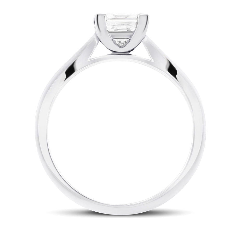 Grace Lab Princess Diamond Solitaire Engagement Ring 0.50ct G/VS Platinum - After Diamonds