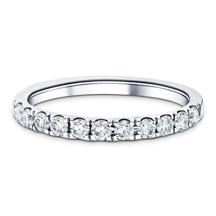 Lab Diamond 11 Stone Half Eternity Ring 0.40ct G/VS in Platinum - After Diamonds