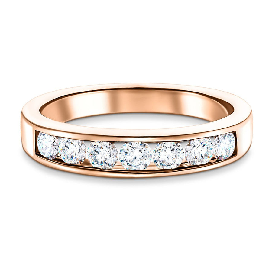Lab Diamond Channel Half Eternity 0.50ct G/VS in 18k Rose Gold - After Diamonds