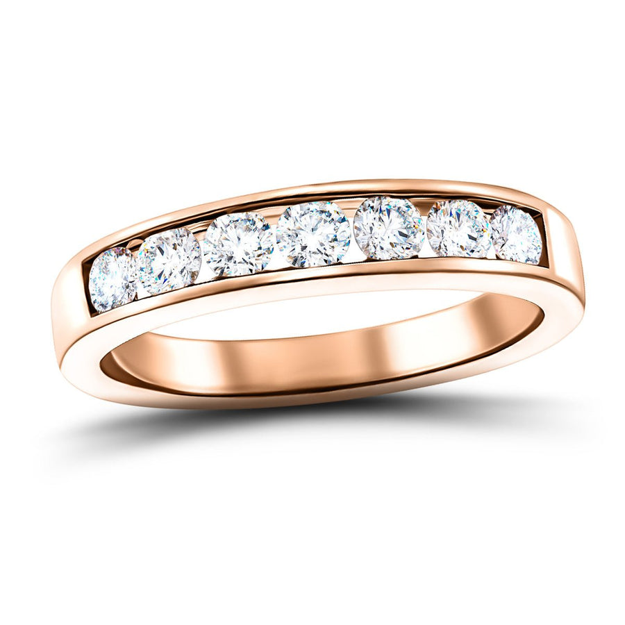 Lab Diamond Channel Half Eternity 0.50ct G/VS in 18k Rose Gold - After Diamonds