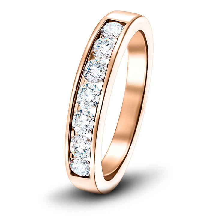 Lab Diamond Channel Half Eternity 0.50ct D/VVS in 18k Rose Gold