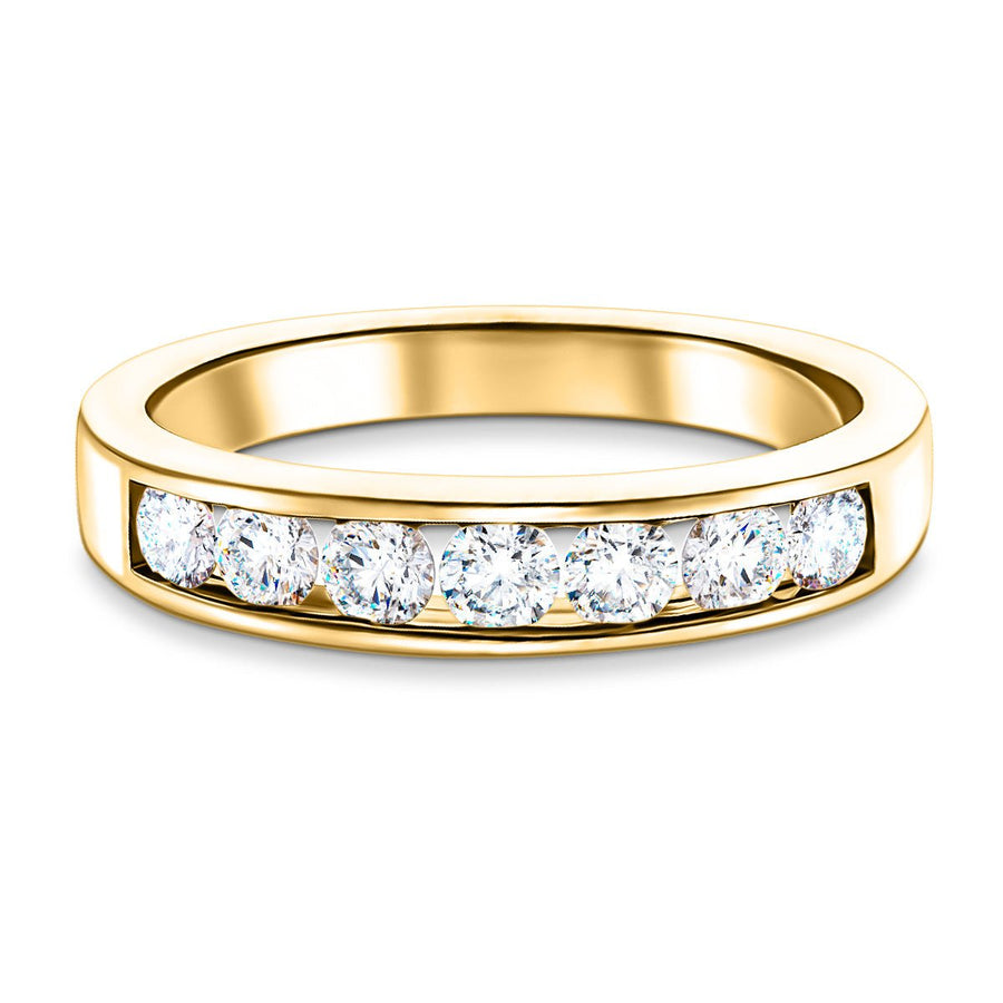 Lab Diamond Channel Half Eternity 0.50ct G/VS in 18k Yellow Gold - After Diamonds