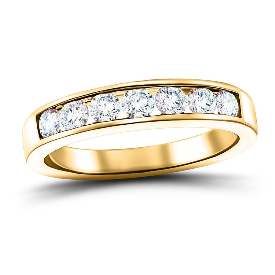 Lab Diamond Channel Half Eternity 0.50ct G/VS in 18k Yellow Gold - After Diamonds