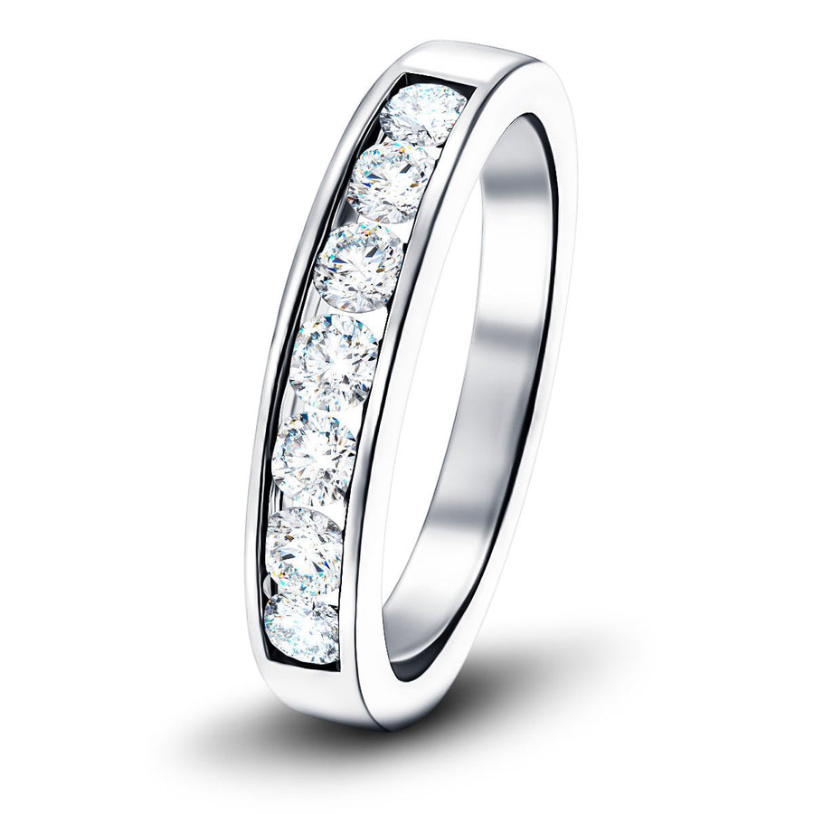 Lab Diamond Channel Half Eternity 0.50ct G/VS in Platinum - After Diamonds