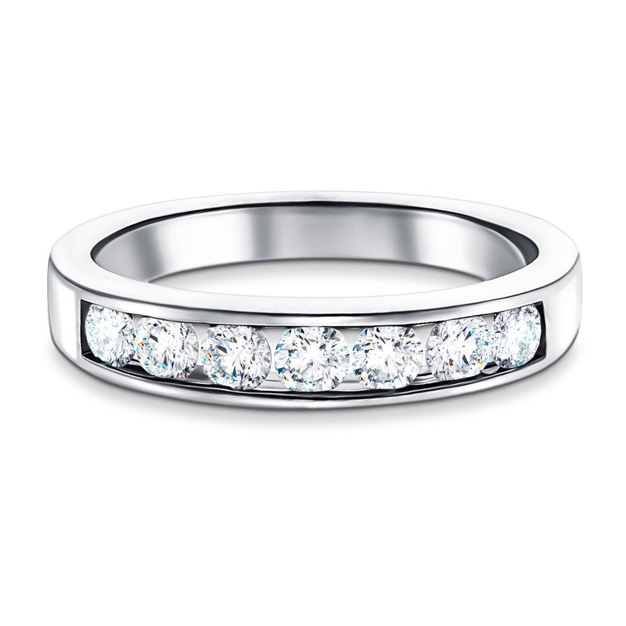 Lab Diamond Channel Half Eternity 0.50ct G/VS in Platinum - After Diamonds
