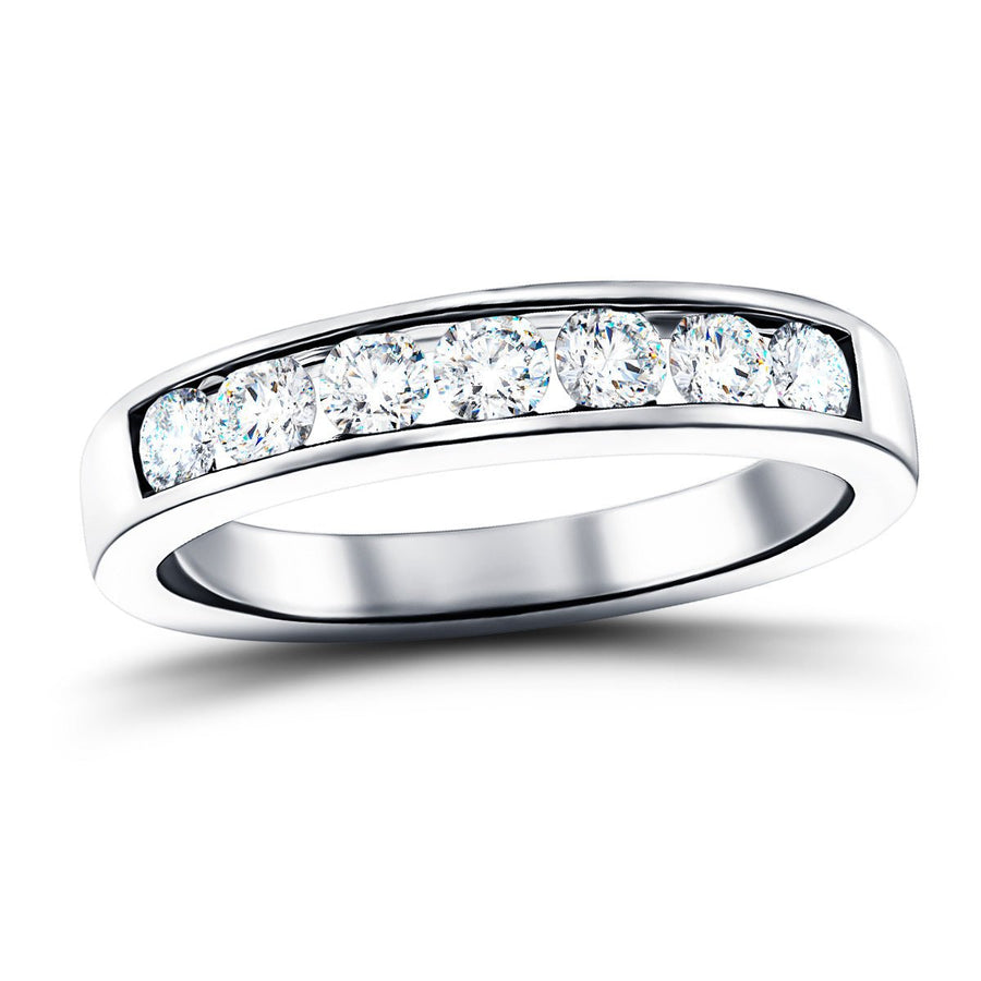 Lab Diamond Channel Half Eternity 0.50ct G/VS in Platinum - After Diamonds