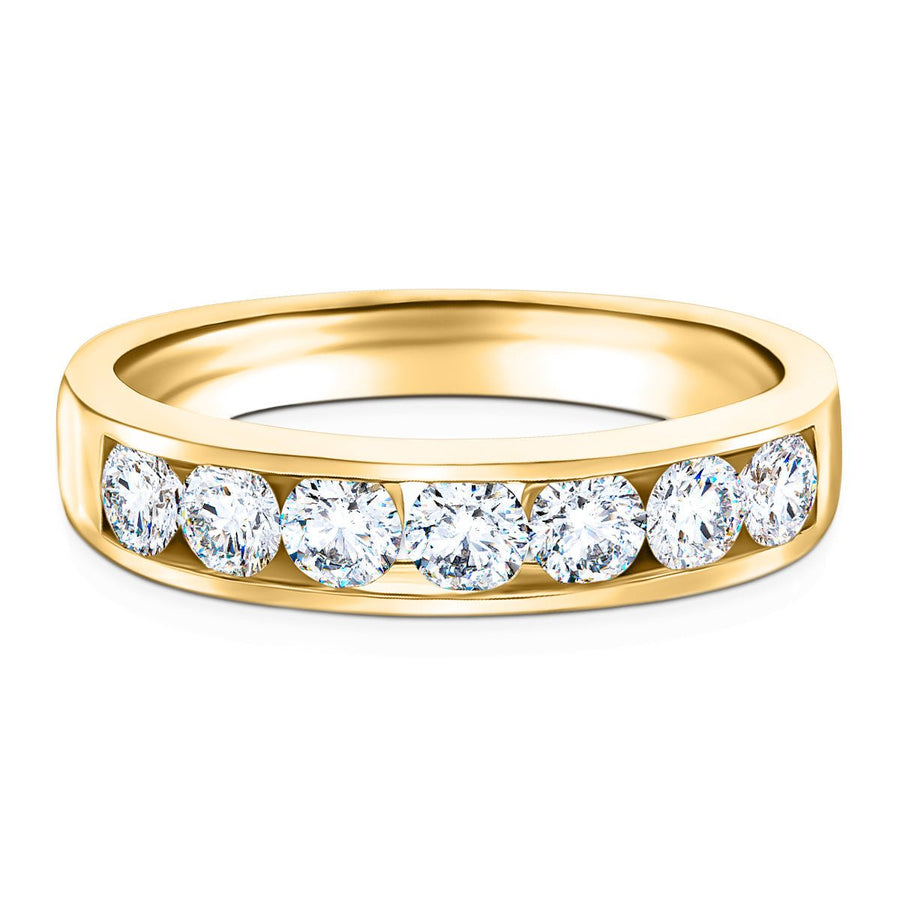 Lab Diamond Channel Half Eternity 1.00ct G/VS in 9k Yellow Gold - After Diamonds