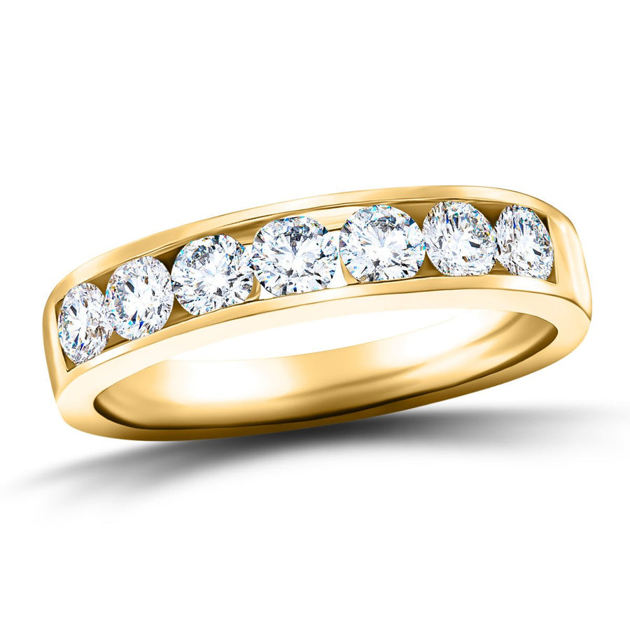 Lab Diamond Channel Half Eternity 1.00ct G/VS in 9k Yellow Gold - After Diamonds