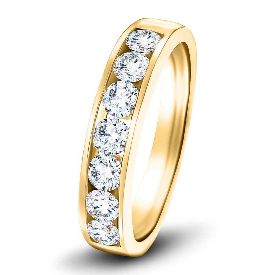 Lab Diamond Channel Half Eternity 1.00ct G/VS in 9k Yellow Gold - After Diamonds