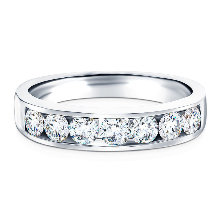 Lab Diamond Channel Half Eternity 1.50ct G/VS in Platinum - After Diamonds