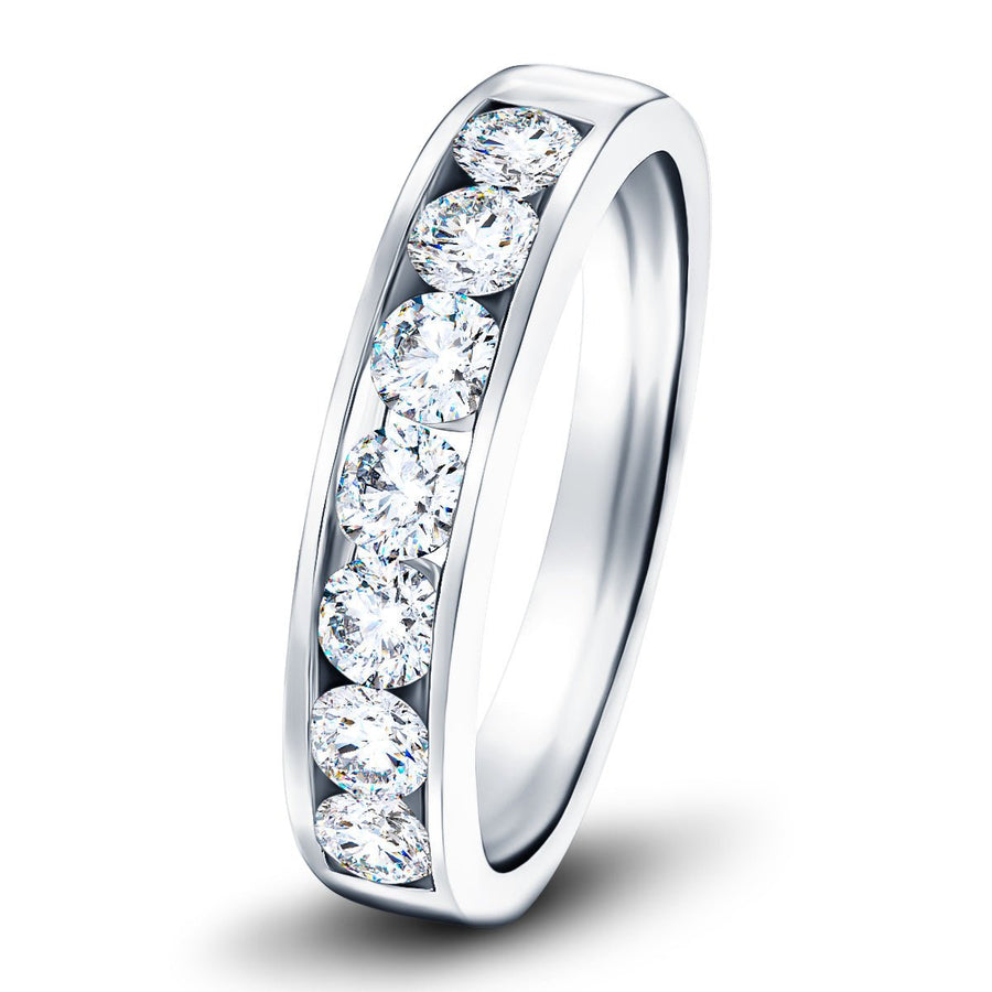 Lab Diamond Channel Half Eternity 1.50ct G/VS in Platinum - After Diamonds