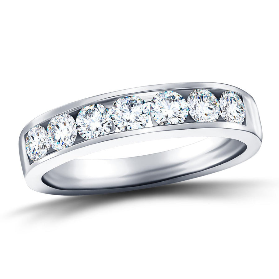 Lab Diamond Channel Half Eternity 1.50ct G/VS in Platinum - After Diamonds