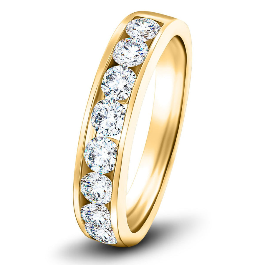 Lab Diamond Channel Half Eternity 2.00ct G/VS in 18k Yellow Gold - After Diamonds