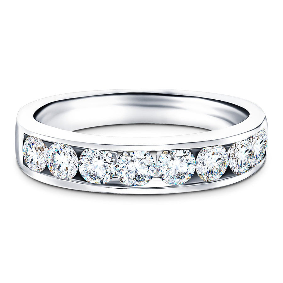 Lab Diamond Channel Half Eternity 2.00ct G/VS in Platinum - After Diamonds