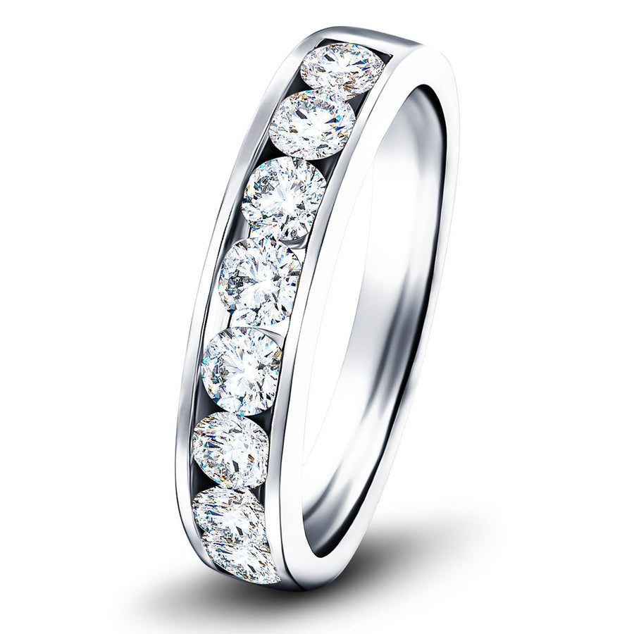 Lab Diamond Channel Half Eternity 2.00ct G/VS in Platinum - After Diamonds