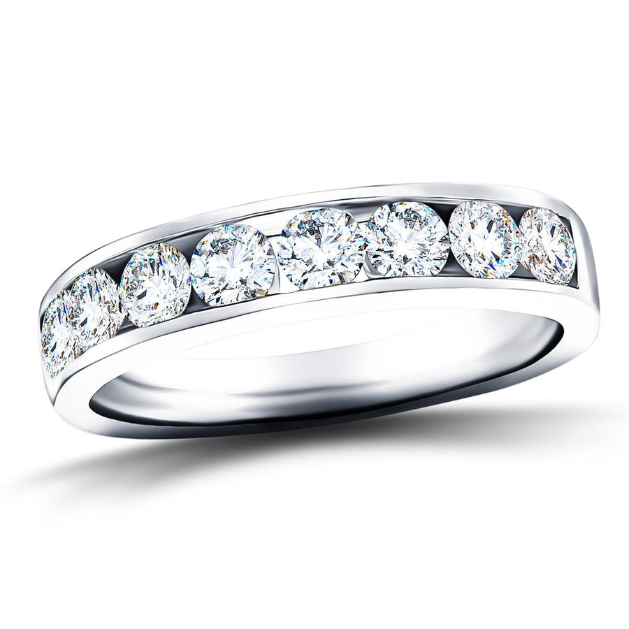 Lab Diamond Channel Half Eternity 2.00ct G/VS in Platinum - After Diamonds